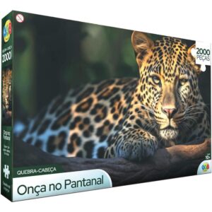 Quebra-Cabeca Cartonado Onca no Pantanal 2000 Pecas - Imagem 1