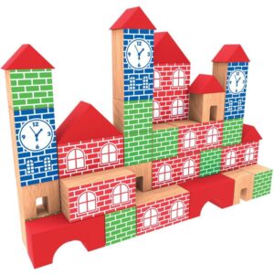 Brinquedo Pedagogico Madeira Pequeno Engenheiro 50 Pecas - Imagem 2