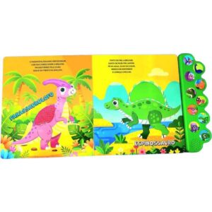 Livro Sonoro Toque e Sinta Dinossauro - Imagem 2
