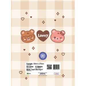 Caderno 01X1 Capa Dura Lovvy 80FLS. - Imagem 10