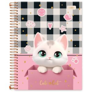 Caderno 01X1 Capa Dura Cute Cat 80FLS - Imagem 4