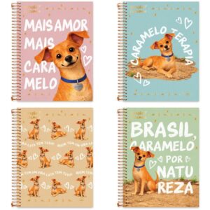 Caderno 01X1 Capa Dura Coracao Caramelo 80FLS. - Imagem 1