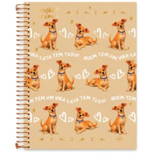 Caderno 01X1 Capa Dura Coracao Caramelo 80FLS. - Imagem 4