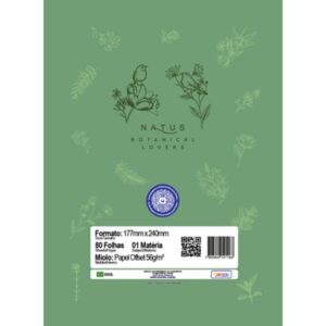 Caderno 01X1 Cp.dura Colegial Natus 80FLS - Imagem 10