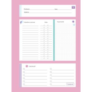 Caderno 10X1 Capa Dura Flip College Feminino 160FLS. - Imagem 12
