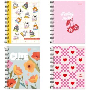 Caderno 10X1 Capa Dura Flip College Feminino 160FLS. - Imagem 2
