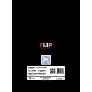 Caderno 01X1 Capa Dura Flip College Masculino 80FLS. - Imagem 13