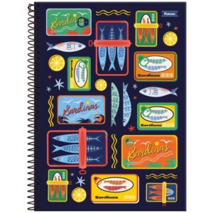 Caderno 10X1 Capa Dura Mid Masculino 160FLS. - Imagem 2