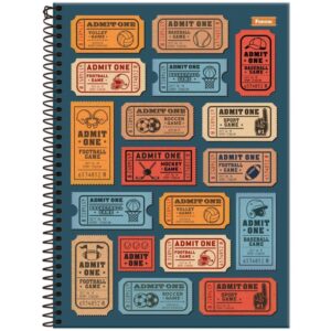 Caderno 10X1 Capa Dura Mid Masculino 160FLS. - Imagem 7