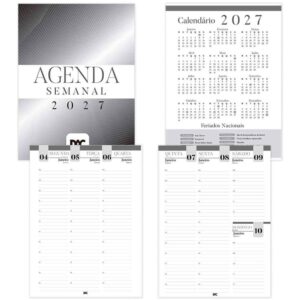Agenda 2027 Preta Semanal Univ. 80F.205X28 - Imagem 2