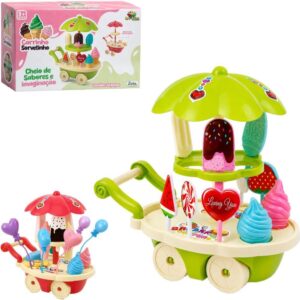 Brincando de Profissoes Carrinho de Sorvete 14PCS - Imagem 1