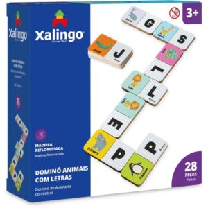 Domino Animais C/Letras em Madeira 28 - Imagem 1