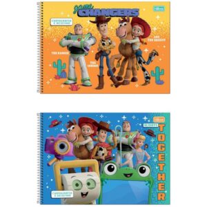 Caderno Desenho Univ Capa Dura Toy Story 80FLS - Imagem 1