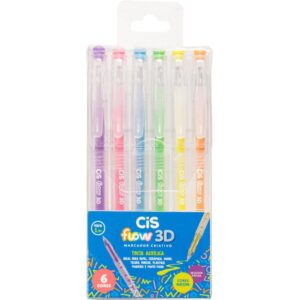 Marcador Artistico Cis Flow 3D 6 Cores Neon - Imagem 1