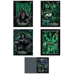 Caderno Brochurao Capa Dura Vingadores Doutor Destino 80FL - Imagem 1