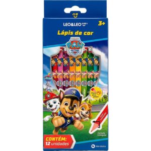 Lapis de Cor Triangular Patrulha Canina 12 Cores - Imagem 1