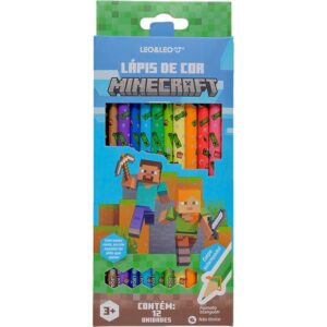 Lapis de Cor Triangular Minecraft 12 Cores - Imagem 1