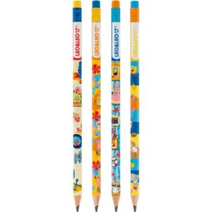 Lapis Preto Redondo Decorado Bob Esponja Hb C/Borracha 4MOD - Imagem 2