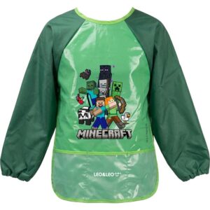 Avental Escolar Decorado Minecraft C/Manga e Bolso - Imagem 1