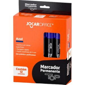 Pincel Marcador Permanente Jocar Chanfrado Top Azul - Imagem 1