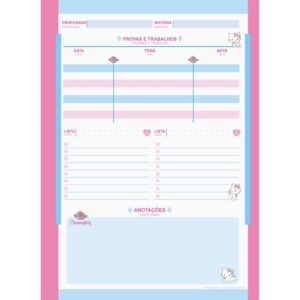 Caderno 01X1 Capa Dura Charmmy Kitty 80FLS. I.a - Imagem 6