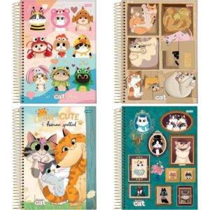 Caderno 01X1 Capa Dura Funny Cat 80FLS. I.a - Imagem 1
