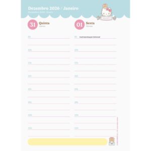 Agenda 2027 Hello Kitty CD.224FL.117X162MM - Imagem 2
