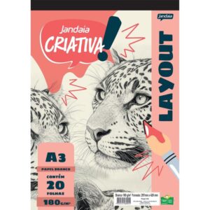 Bloco para Educacao Artistica Folhas Layout 180G A3 Flex 20F - Imagem 1