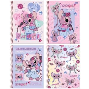 Caderno 01X1 Capa Dura Stitch Angel 80FLS - Imagem 1