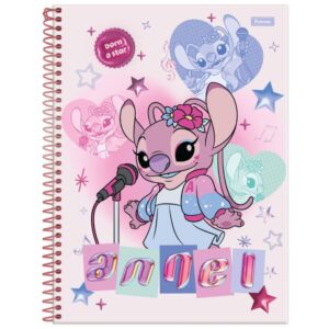 Caderno 01X1 Capa Dura Stitch Angel 80FLS - Imagem 3