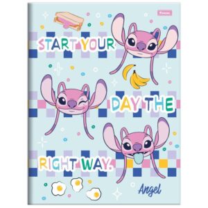 Caderno Brochurao Capa Dura Stitch Angel 80FL - Imagem 5