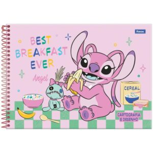 Caderno Desenho Univ Capa Dura Stitch Angel 80FLS - Imagem 2