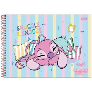 Caderno Desenho Univ Capa Dura Stitch Angel 80FLS - Imagem 3