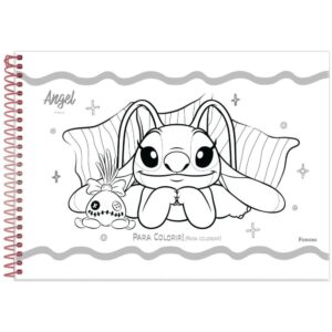 Caderno Desenho Univ Capa Dura Stitch Angel 80FLS - Imagem 5