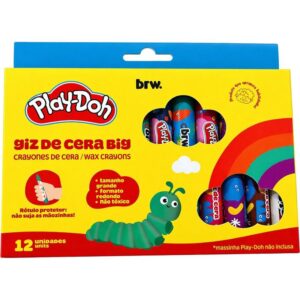 Giz de Cera Jumbo Play-Doh Extra Big 12 Cores - Imagem 1
