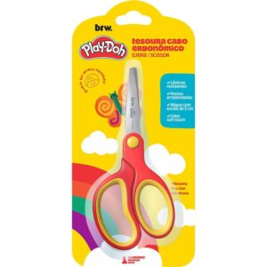 Tesoura Escolar Play-Doh Ergonomica 13CM. - Imagem 1