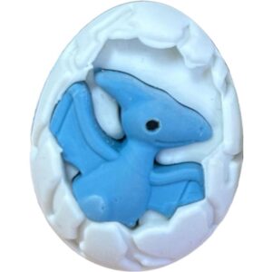 Borracha Decorada Raptors Ovo de Dino 2UNX6BLIST - Imagem 4