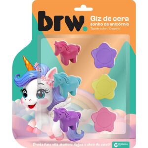 Giz de Cera Curto Unicornio 6 Formatos - Imagem 1
