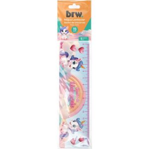 Regua Plastica Unicornio Lenticular 15CM. - Imagem 1