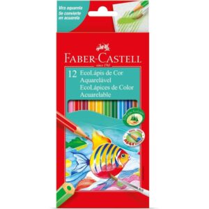 Lapis de Cor Aquarelavel Ecolapis 12 Cores - Imagem 1