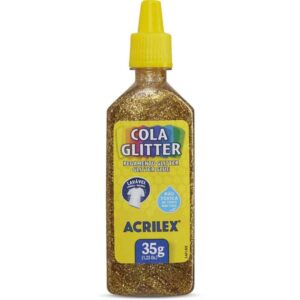 Cola com Glitter Tubo 35G. Ouro - Imagem 1