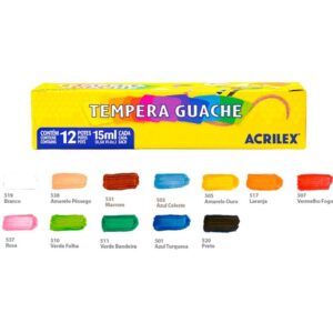 Tinta Guache 015ML 12 Cores - Imagem 1
