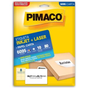 Etiqueta Carta 6095 10 Fls 59,27 X 85,73 Mm - Imagem 1