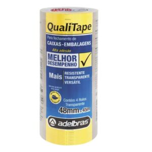 Fita para Empacotamento Qualitape 48MMX45M. Transparen - Imagem 1