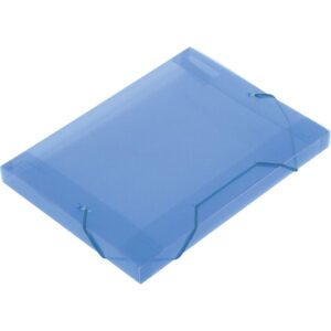 Pasta Aba Elastica Plastica Oficio 30MM Azul Soft - Imagem 1