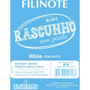 Bloco para Rascunho C/Picote C/Pauta 200X275 50FL - Imagem 1