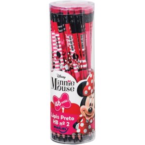 Lapis Preto Sextavado Decorado Minnie Hb Nº2 C/Borracha - Imagem 1