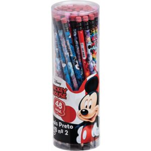 Lapis Preto Sextavado Decorado Mickey Hb Nº2 C/Borracha - Imagem 1