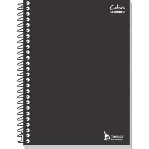 Caderno Espiral 1/4 Capa Dura Neutro Preto 96FLS. - Imagem 1