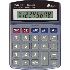 Calculadora de Mesa 8DIGITOS Bateria Cinza - Imagem 1